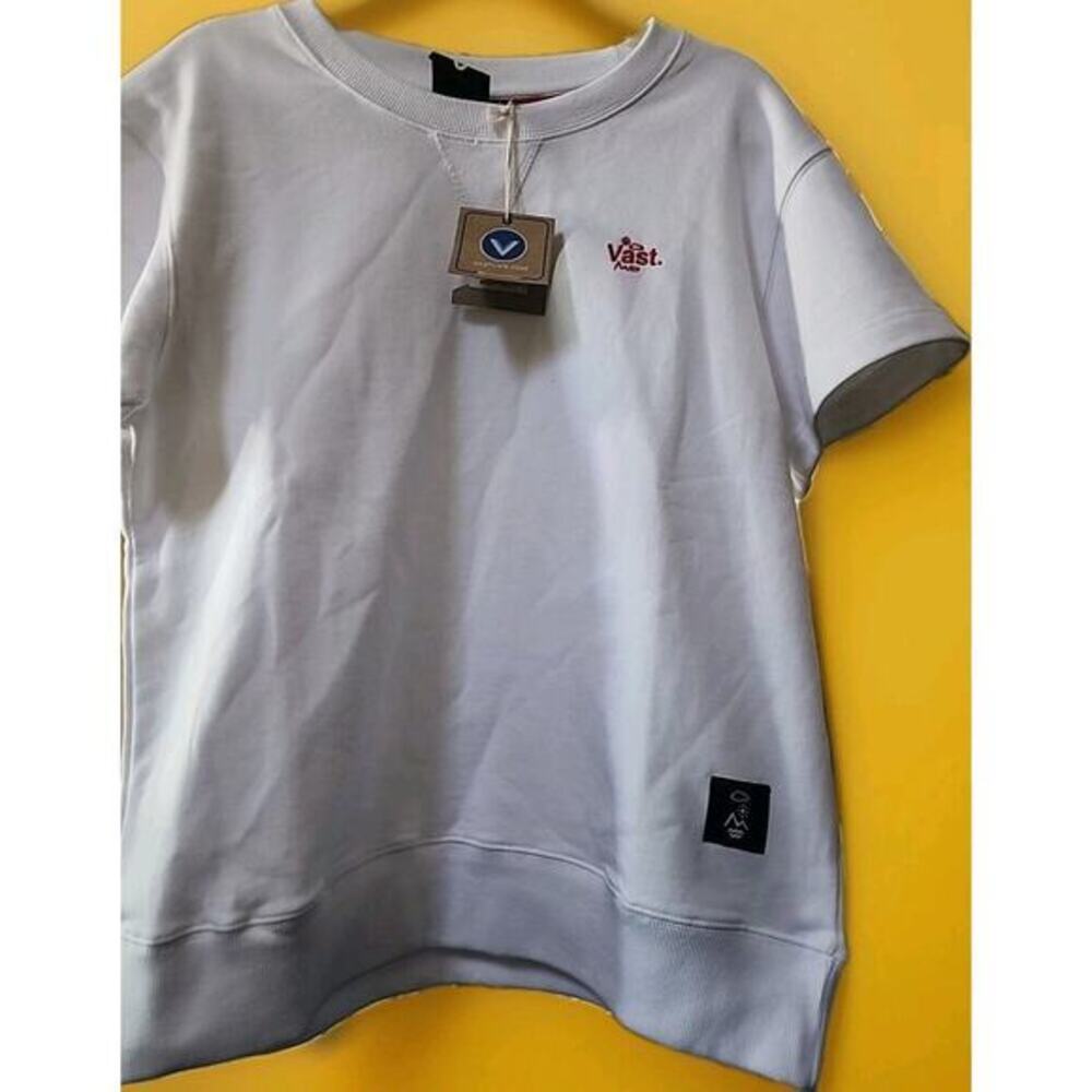Vast White Crewneck Sweatshirt Medium Nwt New Surf‎ Lifestyle A129 Excellent New
